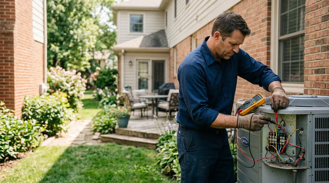 HVAC technician working near Hannibal, OH
